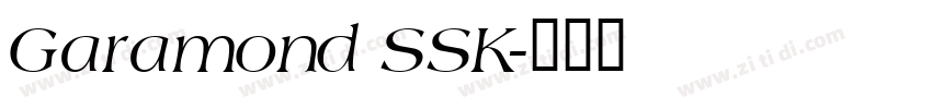Garamond SSK字体转换